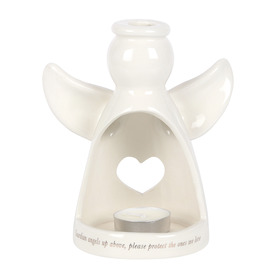 ##15cm Guardian Angel Ceramic Tealight Holder