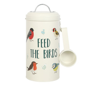 ##Feed the Birds Bird Metal Seed Tin
