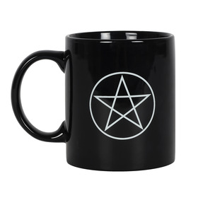 ##Black Pentagram Ceramic Mug
