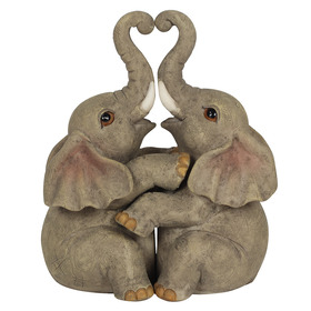 ##Elephant Couple Resin Ornament