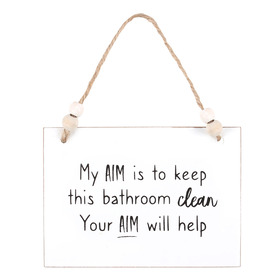 ##Your Aim Hanging MDF Sign