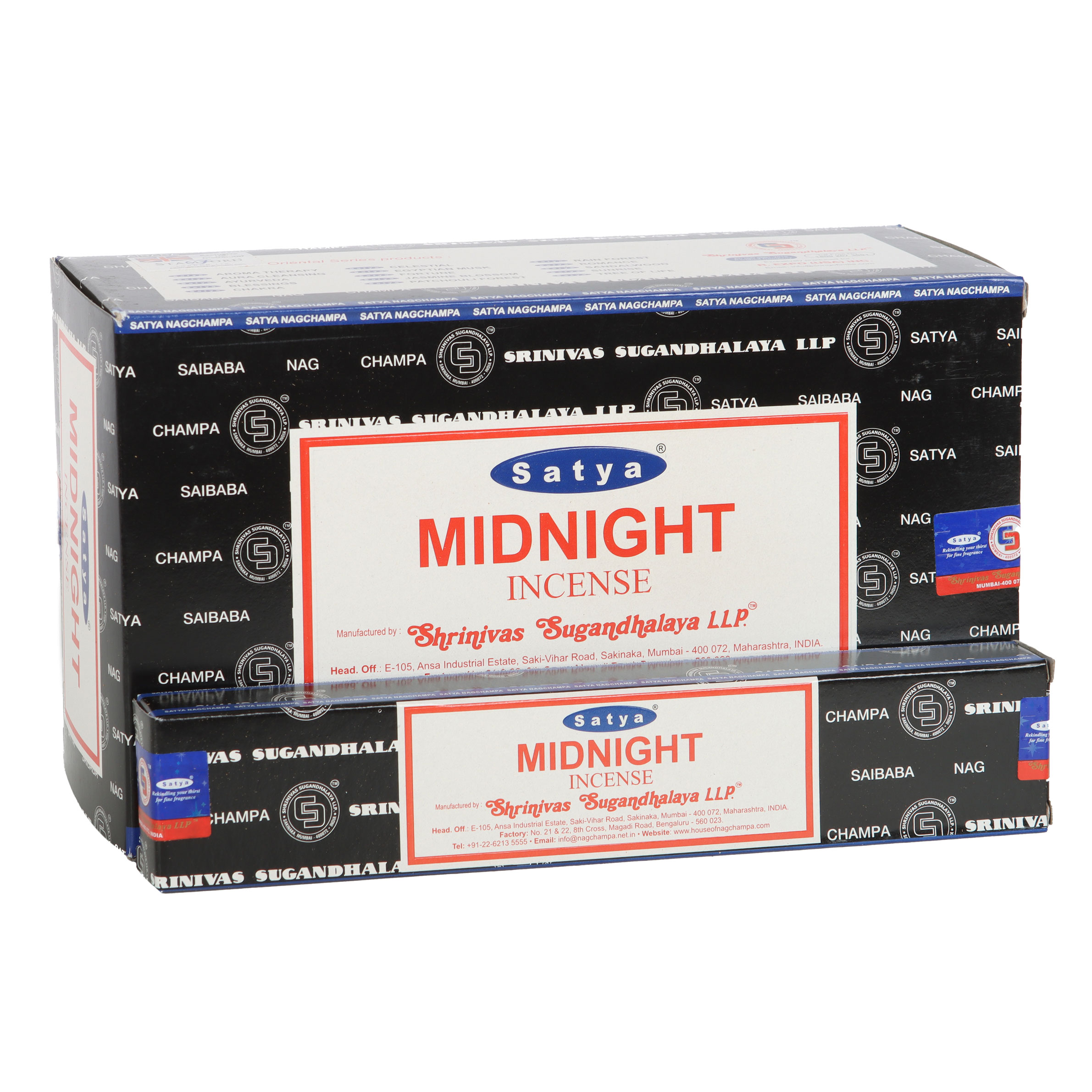 *Set of 12 Midnight Incense by Satya