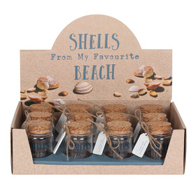 ##Beach Shells in a Glass Bottle [Display of 12]