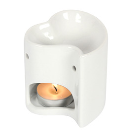 ##White Heart Ceramic Oil Burner