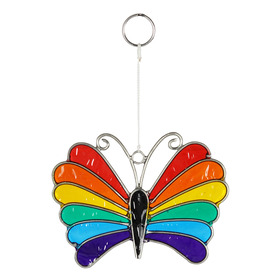 ##Rainbow Butterfly Resin Suncatcher