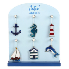 ##*Set of 24 Nautical Resin Suncatcher on MDF Displa