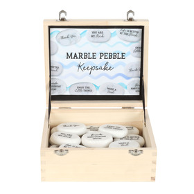 ##*Box of 24 Nautical Marble Keepsake Pebble