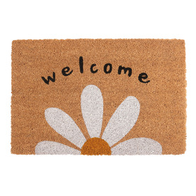##Natural Welcome Daisy Coir Doormat