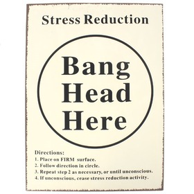 ##Bang Head Metal Sign